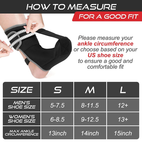 Plantar Fasciitis Night Splint Sock Soft Plantar Fasciitis Brace for Sleeping Achilles Tendonitis Foot Drop Heel Pain