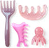 sepwonp 4 Pcs All-in-One Head Massager Set: Scalp Comb, Gua Sha, Octopus &