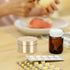 Medicine Pill Organizer for Purse, Metal Portable Pill Case Brass Travel Pill Box Pocket Pill Case Round Waterproof Pill Container Small Pill Holder Candy Box for Kitchen Storage Jewelry