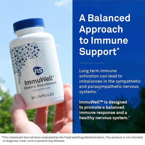 NeuroScience ImmuWell - Balanced Immune Response, Energy & Mood Support with Zinc, Vitamin C, D, Elderberry - 90