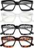 Eyekepper 4 Pack Reading Glasses for Women - Oversize Frame Ladies Readers