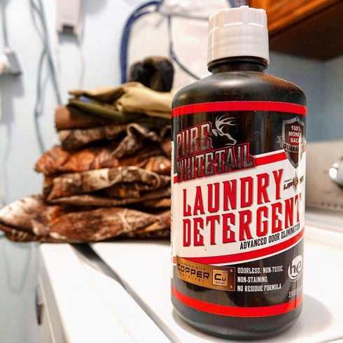 Pure Whitetail Scent Eliminator Laundry Detergent - Kills Odors for Scent Free Hunting Clothing