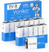 Voniko 9V Batteries - Alkaline 9V Battery 8 Pack - Ultra Long Lasting