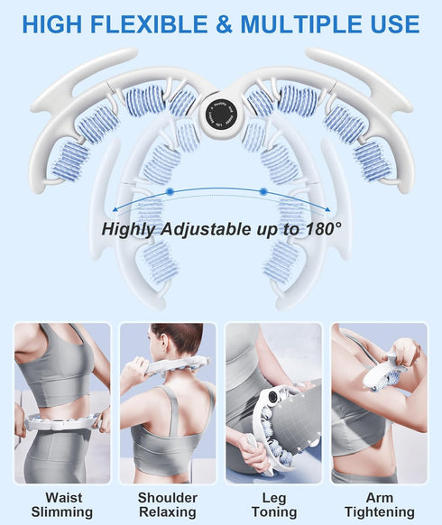 KESHWELL Cellulite Massage Roller,Muscle Massage Roller, Cellulite Remove Massager,Manual Massage Stick with Detachable