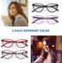 4 Pack Blue Light Blocking Reading Glasses for Women, Designer Cat Eye Frame, Anti Glare/UV Ray, 1.25