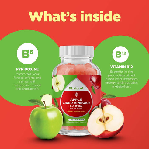 Gummies Gummies Immune Gummy 60 Count Apple Cider Vinegar with the Mother - ACV for Adults for Support Digestion Gut