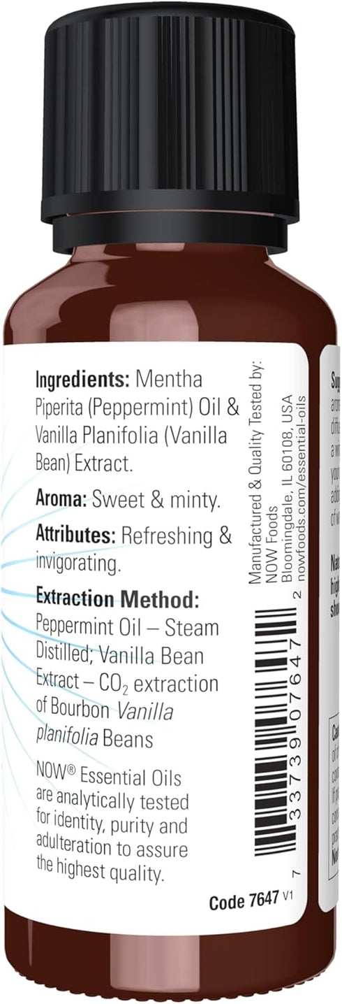 NOW Essential Oils Candy Cane Oil Blend, Refreshing Minty Scent, 1-Ounce, Steam Distilled & CO2 Extracted