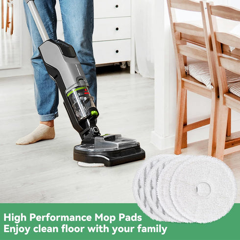 3764 SpinWave + Vac Mop Pads Compatible with Bissell SpinWave + Vac, Washable and Reusable Replacement Head (12 Pack)