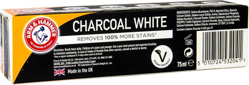 Hammer 75ml Arm & Charcoal White Toothpaste