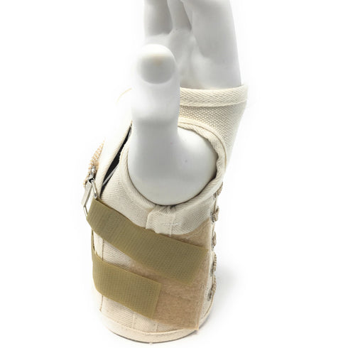 OTC Wrist Splint, Medium Right Hand, Canvas, Prop-Up Lacing for Carpal Tunnel Relief, White