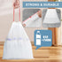 JUKFITA Small Trash Bags, 4 Gallon, 60 Count, Unscented Drawstring Liners for Bathroom Office Bedroom Car, White