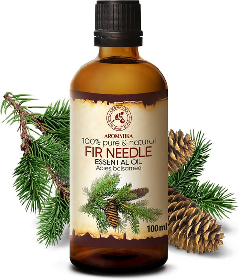 Fir Needle Essential Oil 3.4 Fl Oz (100ml) - 100% Pure & Natural - Freshen Rooms - Home Fragrances - Fresh Aroma - Fir Essential Oils