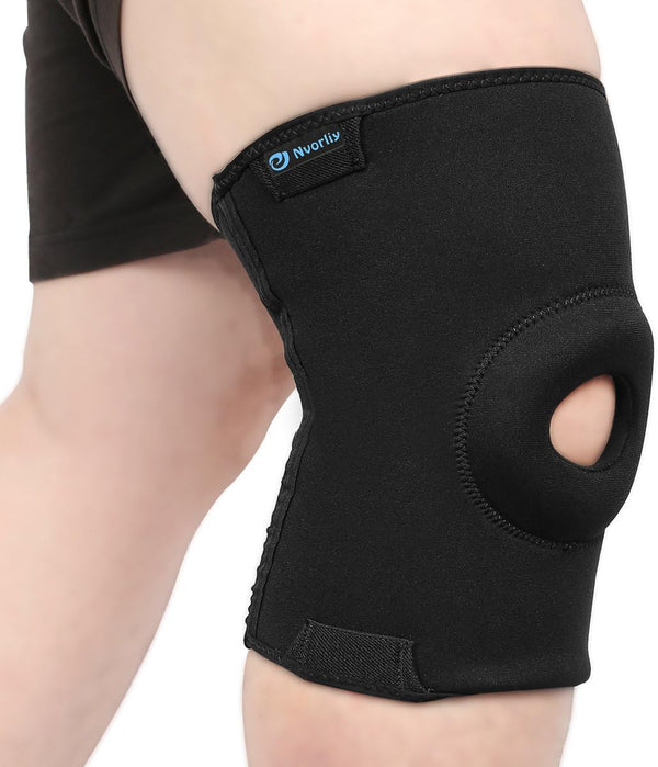 Nvorliy Plus Size Knee Compression Sleeve - Medical Support for Knee Pain Relief, Fit Men & Women (2XL)