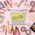 TOBGBE Believe Makeup Bag, Funny Gift for Women, TV Show Merchandise, Soccer Football Lover Travel Case