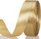 YASEO 1 Inch Champaign Gold Solid Satin Ribbon, 50 Yards for Gift Wrapping, Floral Bouquets, Wedding Decoration