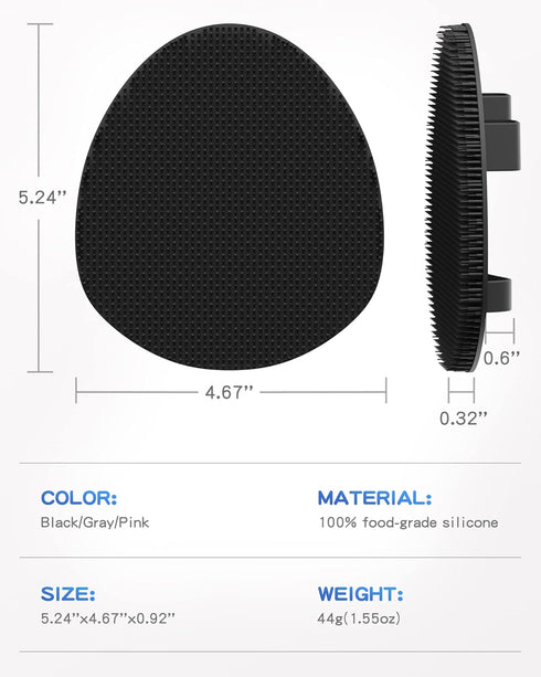 Soft Silicone Shower Brush, Super-lathering Body & Face Brush, Gentle Exfoliating Cleaning Glove for All Skin Types