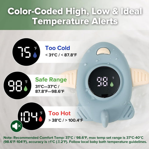 Haakaa Silicone Baby Bath Thermometer Water Temperature Thermometer for Baby Safety, Floating Infant Bath tub Temp