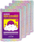 Rainbow Mesh Scrubber Set - 4 Pack Multi-Color Non-Scratch Cleansing Sponges for Kitchen, Bathroom, Home Cleaning