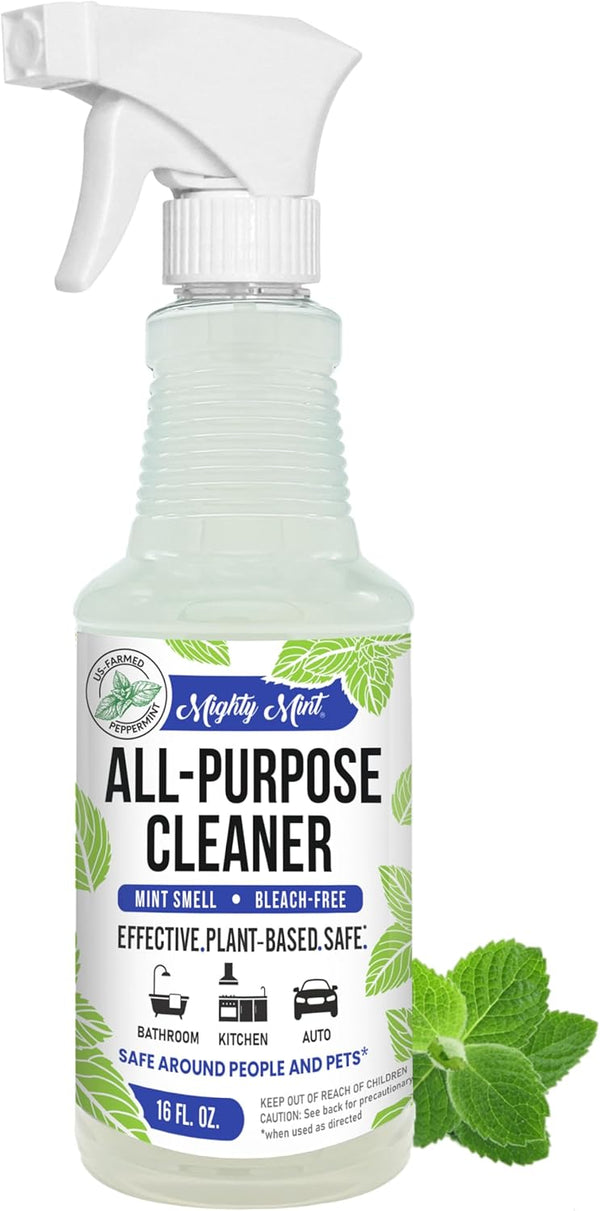 Mighty Mint All-Purpose Cleaner, Non-Toxic Spray for Home, Kitchen, and Bathroom with Natural Peppermint Scent