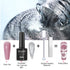 MIZHSE 10ml*6 Colors Cat Eye Gel Nail Polish - Glitter Pink Gold Sparkle Set with Universal Silver Cat Eye Gel