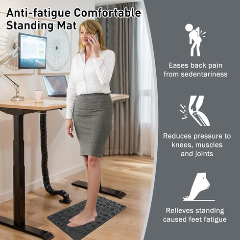 Portable Feet Acupressure Mat, Foldable Foot Massager Mat, Pressure Point Massage Pad, Anti Fatigue Office Standing
