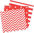 Disposable 2-ply Party Napkins, Striped Chevron Polka Dot Paper Napkins for Birthday, 60-Count, 13" x 13" Red