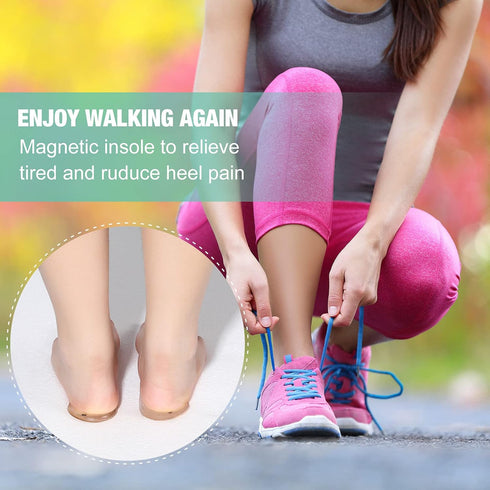 4 Pairs Medial Lateral Supination Wedge Insoles with Magnets for Correcting Pronation Silicone Orthopedic Shoe Inserts