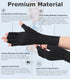 Compression Gloves for Arthritis Pain Relief, Fingerless Circulation Gloves for Men & Women, 1 Pair Black L