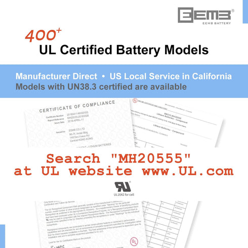 EEMB 4Pack ER14250 1/2AA 3.6V Lithium Battery Li-SOCL2 Non-Rechargeable for Dog Collar, Sensor, Alarm