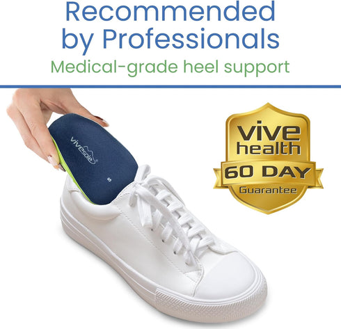 Gel Heel Cups for Pain Relief (Pair), Heavy Duty Cushions for Plantar Fasciitis, Achilles Tendonitis, Bone Spurs, Flat