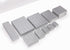 TheDisplayGuys 25-Pack Cotton Filled Cardboard Jewelry Boxes, Silver Foil Gift Case (2.6" x 1.6" x 1.0")