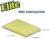 Elite PRO 2 Pack All Purpose Cleaning Pad, Non Scratch Dish Sponge Scrubber, Flexible for Kitchen and Household Use