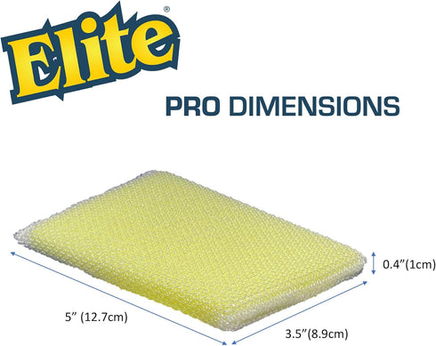 Elite PRO All Purpose Cleaning Pad, 6 Pack Non Scratch Dish Sponge for Kitchen and Household Use