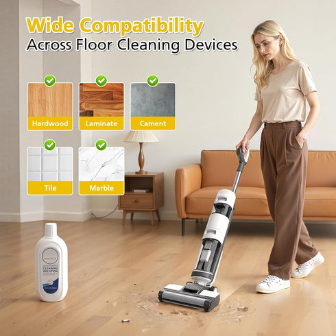 VILLAPOOL 2 Pack S3 S5 S6 S7 S9 Floor Cleaning Solution for Tineco and Robot Vacuums with Mopping, Deep Cleans Multiple