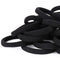 Qarwayoc 50PCS Black Hair Ties, Cotton Seamless Elastic Ponytail Holders, 2 Inch Diameter, No Damage for Thick Hair