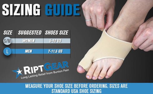 RiptGear Bunion Corrector (1 Pair), Toe Straightener for Women and Men, Bunion Relief and Toe Separator