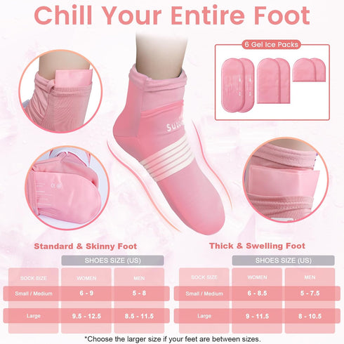 SuzziPad Cold Therapy Socks & Gloves for Chemotherapy Neuropathy, Ideal for Chemo Relief, Plantar Fasciitis, S/M