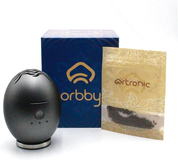 Orbby Premium Aromatherapy Diffuser | Portable Air Freshener for Home, Office, Bathroom | Non-Toxic Fragrance (Grey)