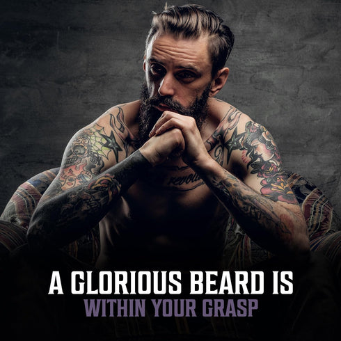 Viking Revolution Beard Oil with Clary Sage for Men - Natural Blend with Argan and Jojoba Oils for Softening and