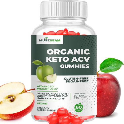 musebeam Organic Keto ACV Gummies Advanced Weight Loss - Gluten & Sugar Free