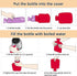 SyXIOP 2L Red Christmas Flowers Water Bottle for hot Water with Soft Cover, Warm Compress for Menstrual Cramps