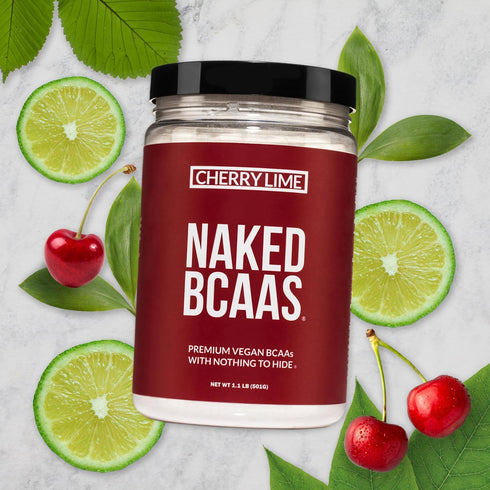 Cherry Lime Naked BCAAs Powder - 100% Pure Vegan 2:1:1 Formula, 501 Grams