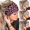 Olbye Boho Headbands for Women, Wide Turban Elastic Nonslip Hairbands for Workout Yoga Running (H- Leopard)