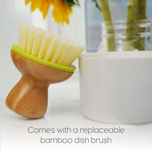 Full Circle Bubble Up Dish Brush, Green - Pack of 6