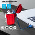 LcFun Arc Lighter - Waterproof Windproof Rechargeable USB Plasma Flameless Electric Lighter with Lanyard (Red)