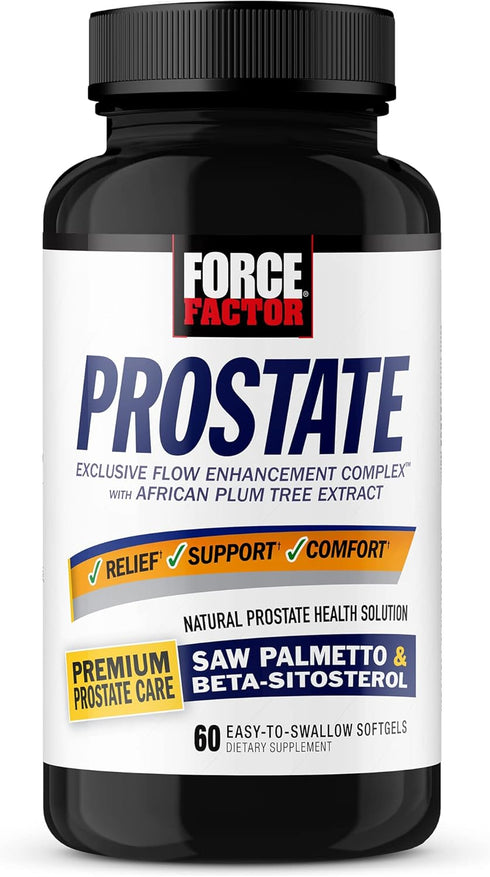 Force Factor Prostate Saw Palmetto and Beta Sitosterol Supplement for Men, Prostate Health/Size Support, Urinary