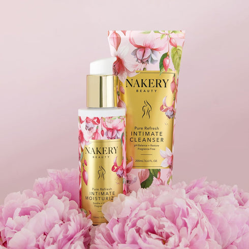 Nakery Intimate Wash Women pH Balanced Vaginal Cleanser - Hydrating Feminine Wash with Aloe & Hyaluronic Acid