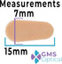 GMS Optical Symmetrical Self-Adhesive Soft Foam Nose Pads for Glasses, 15mm (5 Pair, Peach)