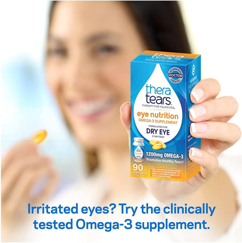 TheraTears Omega 3 Supplement, 1200mg, 90 ct, Pack of 1
