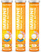 nutrazul Immune Triple Action Effervescent Tablet - 1000 mg Vitamin C, Vitamin D, Zinc, Orange 20's (Pack of 3), Gluten